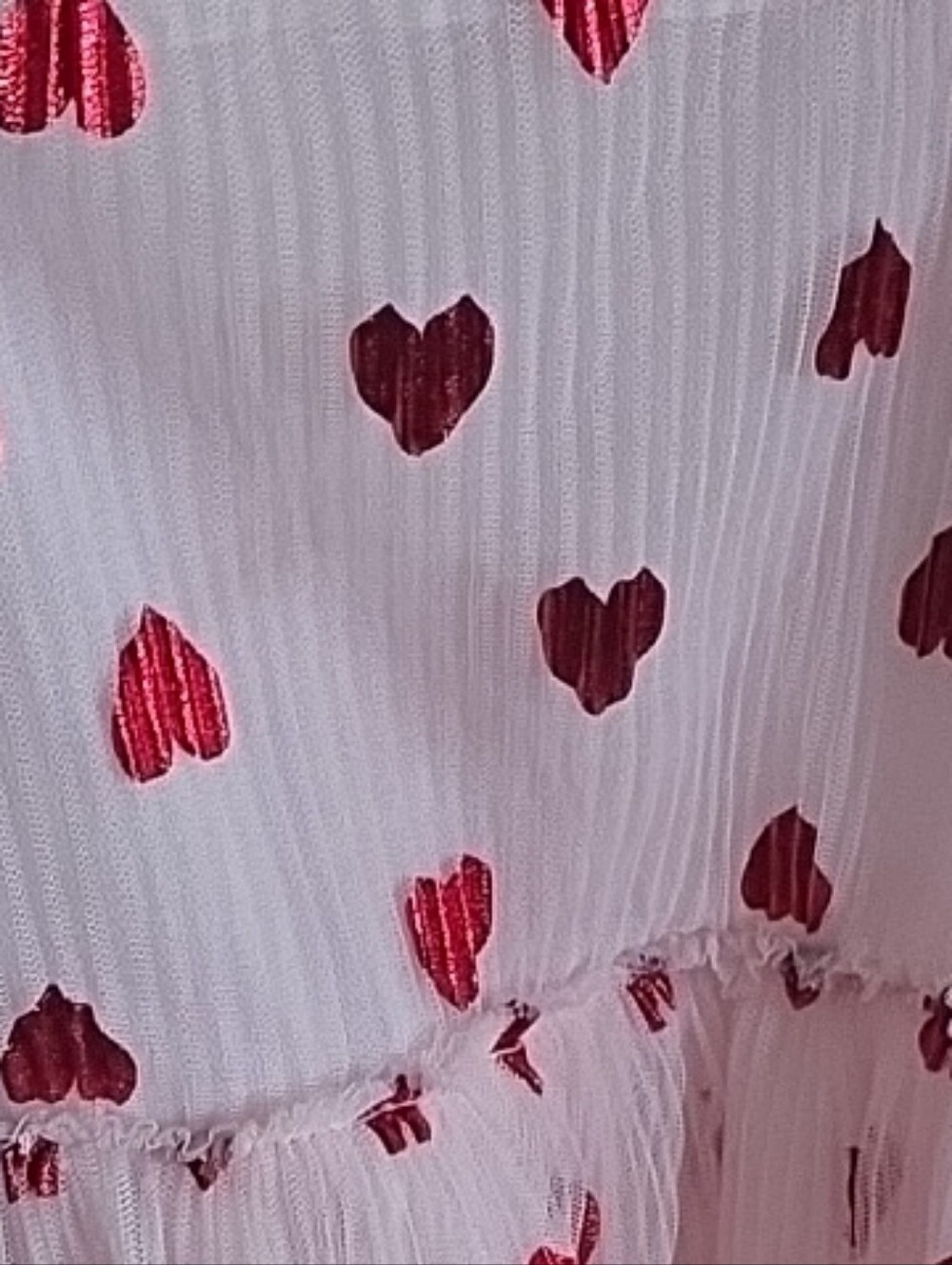 Girls' Pink Dress with Red Heart Print ❤️